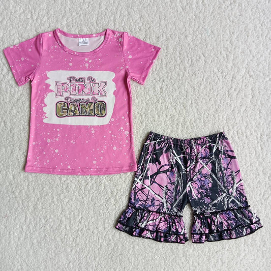 C16-17 Kids girls clothes short sleeves top with shorts set-promotion 2024.4.5 $5.5