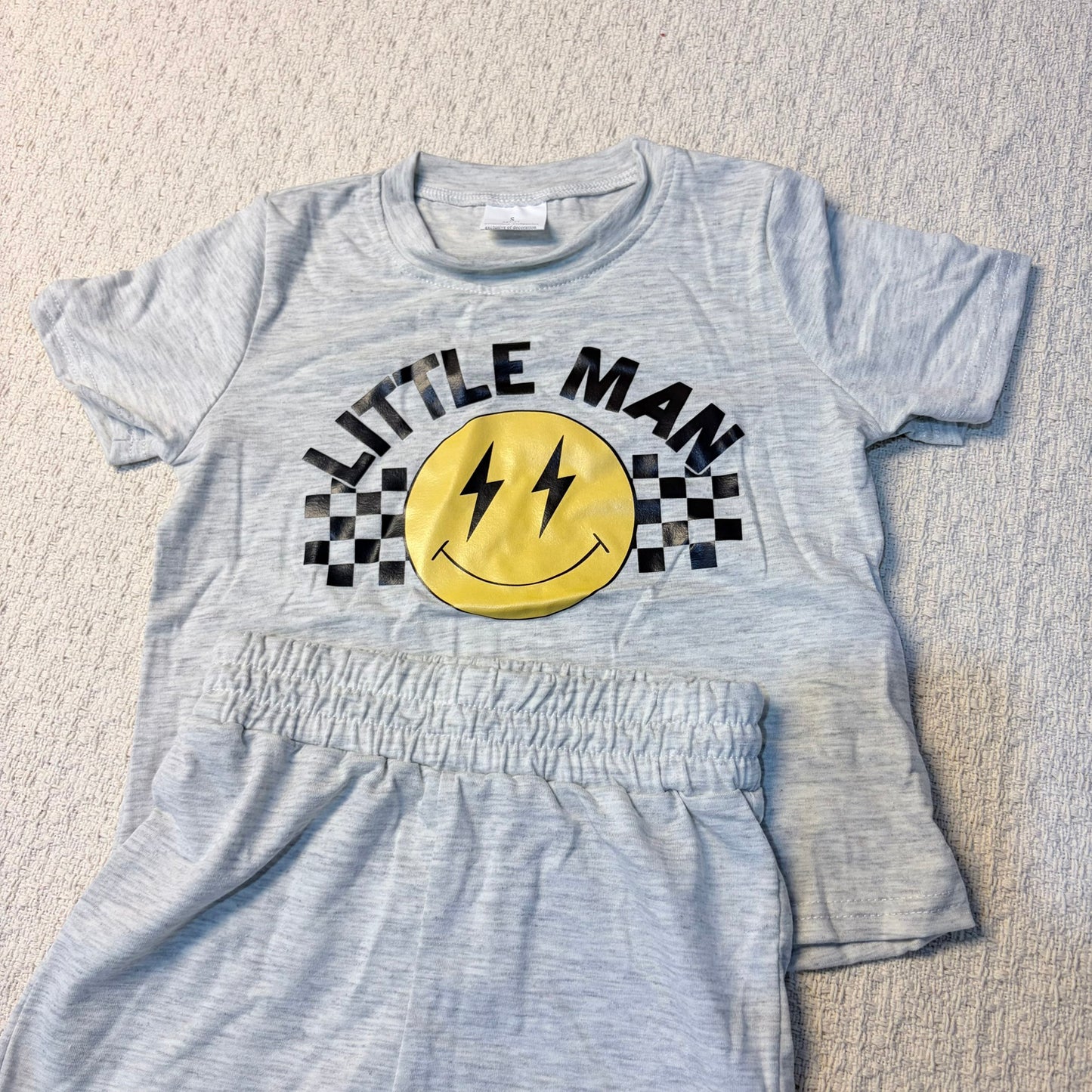 0526 RTS Sibling Sibling Vinyl Baby Boys Cotton Top Sports Shorts Clothes Sets