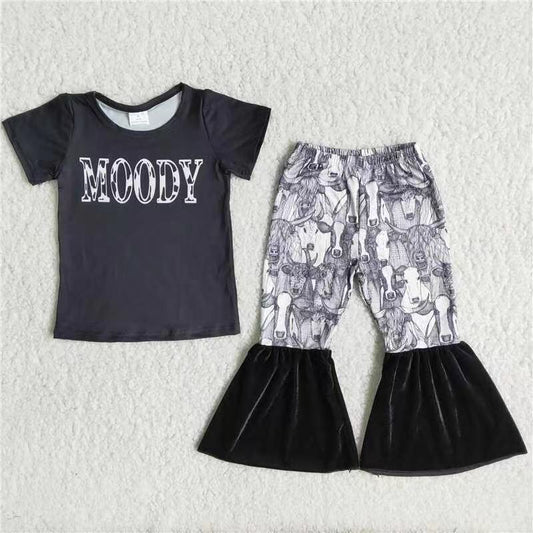 C4-15 Kids girls clothes  short sleeves top with trousers set-promotion 2024.6.15 $2.99