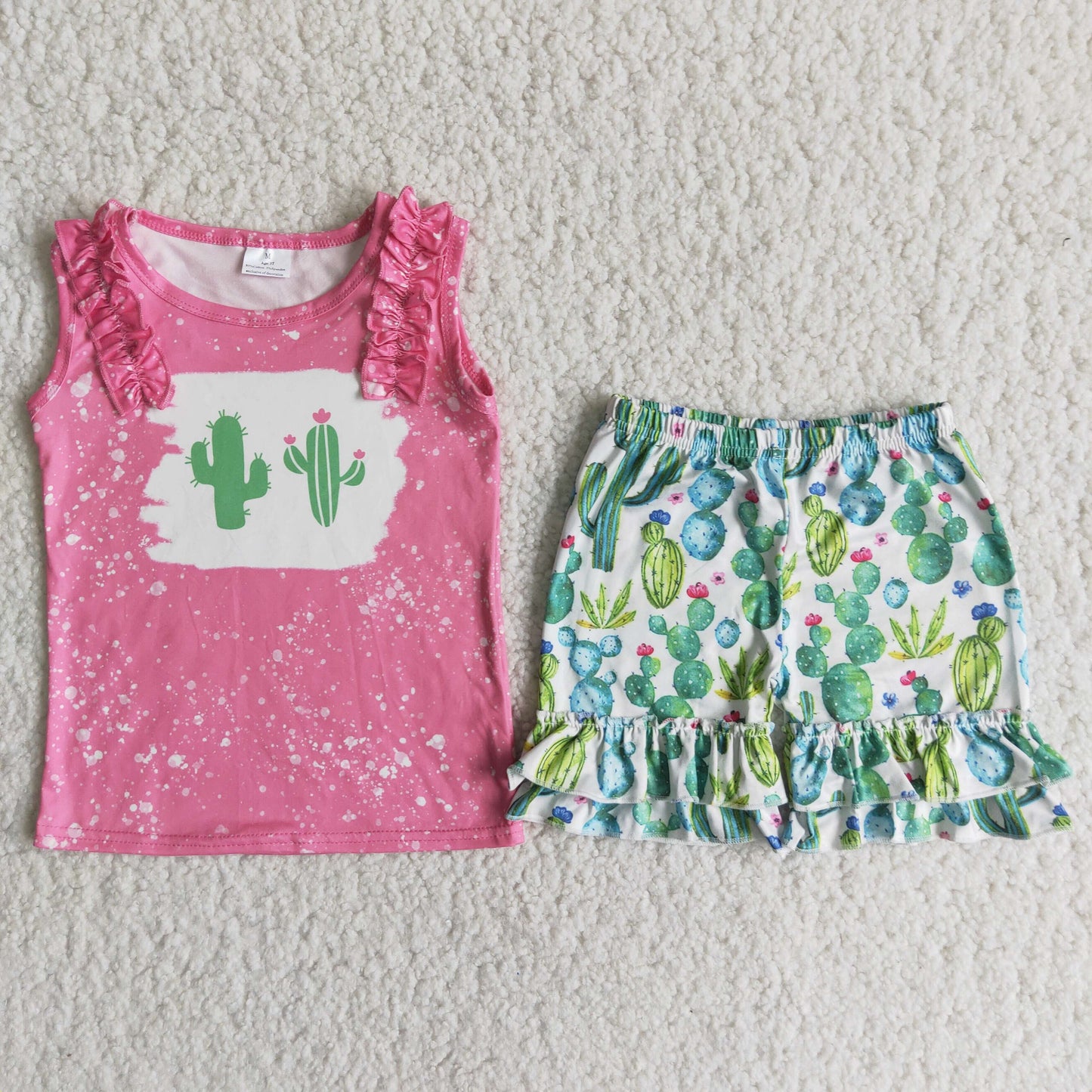 C5-4  Kids girls clothes sleeves top with shorts set-promotion 2024.3.23 $5.5