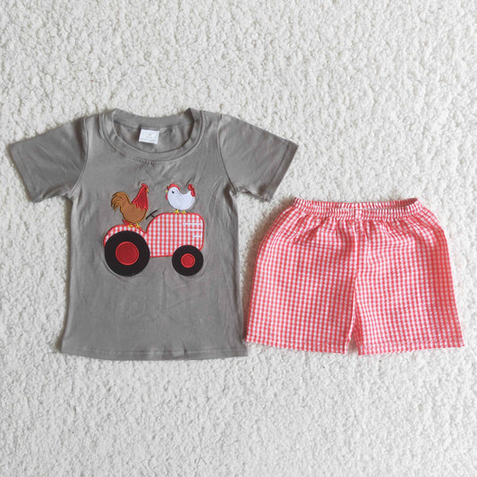 C6-4 Kids boys clothes short sleeves top with shorts set-promotion 2024.6.8 $5.5
