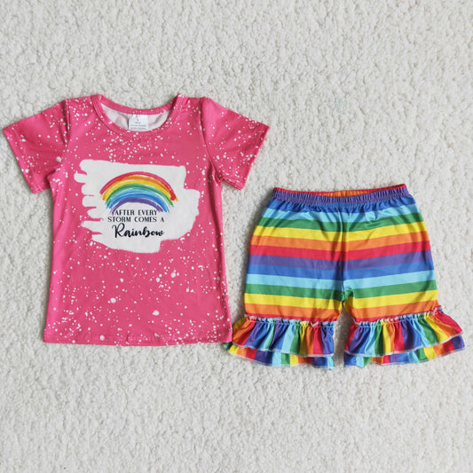 C9-3  Kids girls clothes  short sleeves top with shorts set-promotion 2024.6.22 $2.99