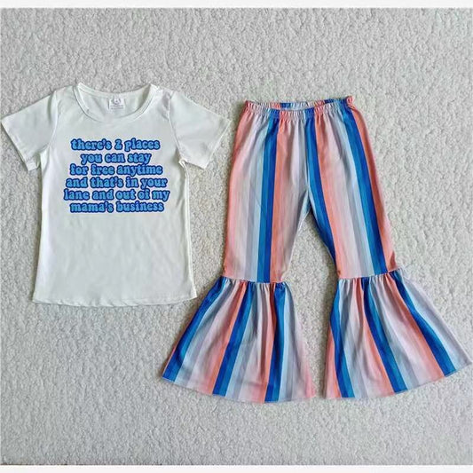 D10-15 Kids girls clothes short sleeves top with trousers set-promotion 2024.7.13 $2.99