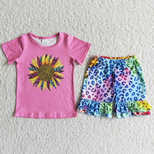 D11-11 Kids girls clothes short sleeve top with shorts promotion 2024.4.15 $5.5