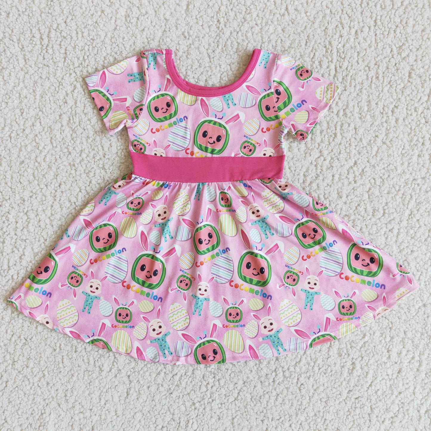 4.30 D12-12pink short sleeve dress