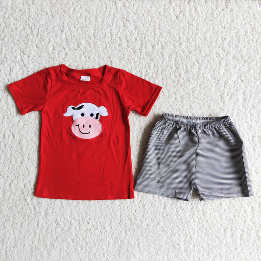 D13-1  Kids boys clothes  short sleeves top with shorts set-promotion  2024.5.25 $5.5