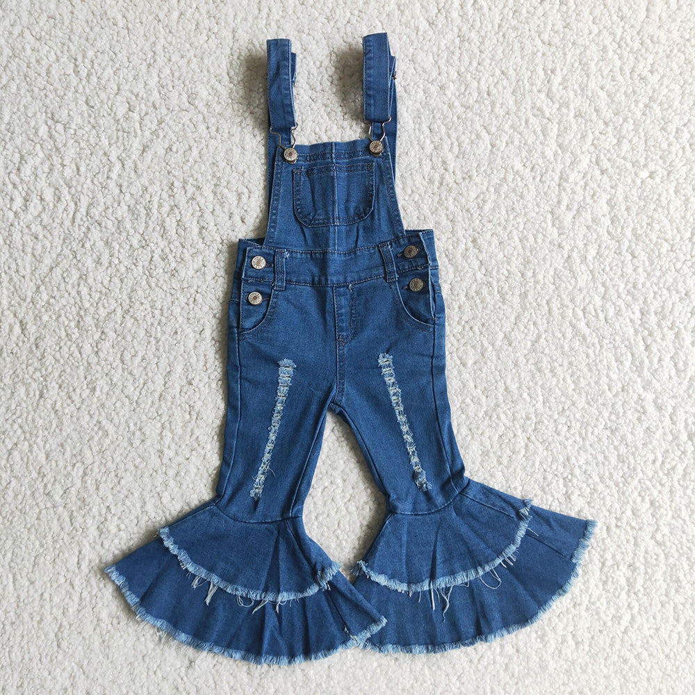 D2-30Girl Blue Denim Overalls