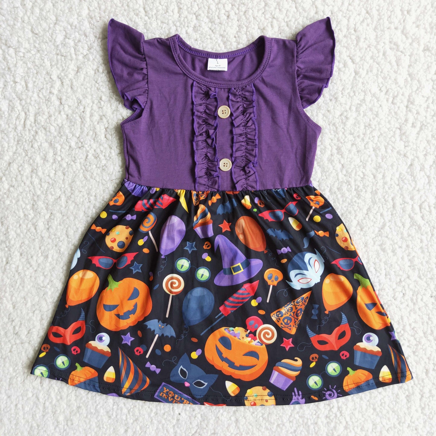 D3-26  Kids girls clothes flying sleeve top woven  dress -promotion 2024.8.10  $2.99