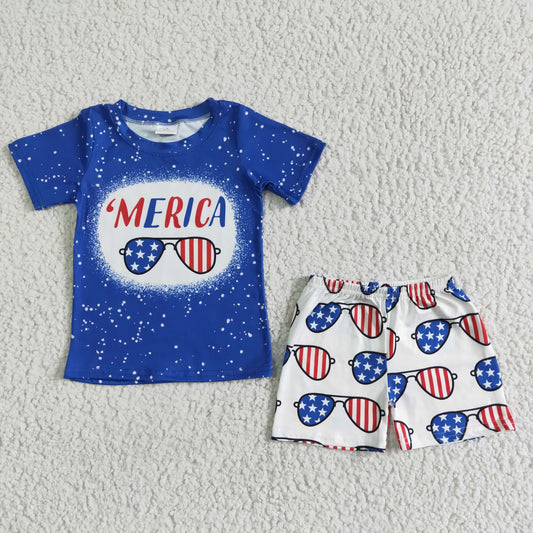 D9-28  Kids boys clothes shoulder short sleeves with shorts set-promotion  2024.5.18 $5.5