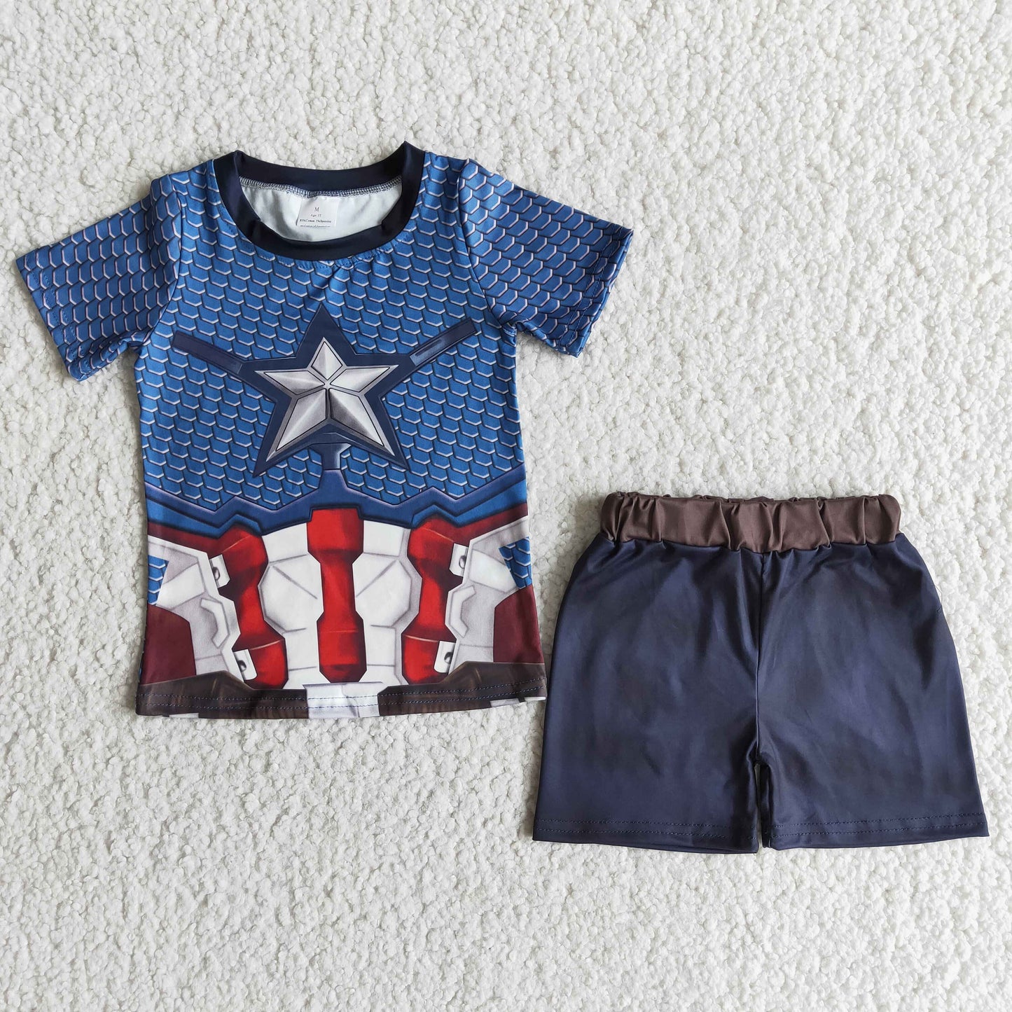 E12-12  Kids girls clothes short sleeve with shorts set-promotion 2024.3.30 $5.5