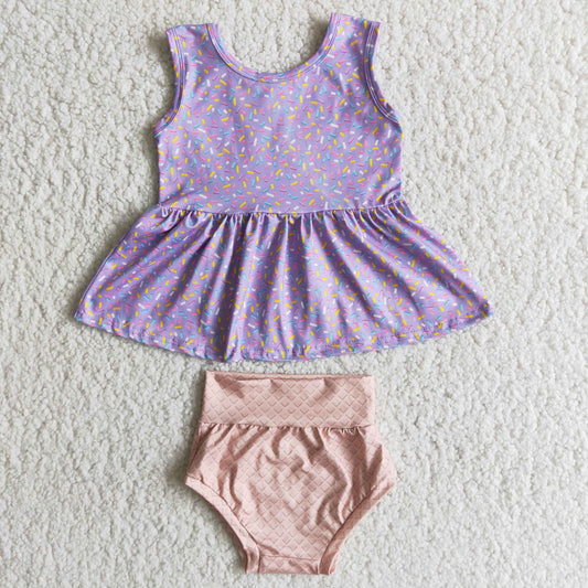 E4-11 Kids girls clothes sleeves top with briefs set-promotion 2024.5.25 $5.5