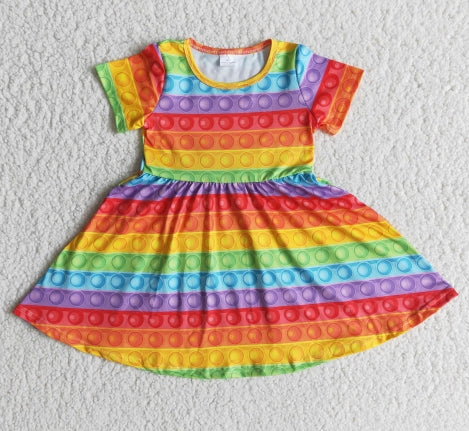 E6-15  Kids girls clothes short sleeve top woven  dress -promotion 2024.3.16  $2.99