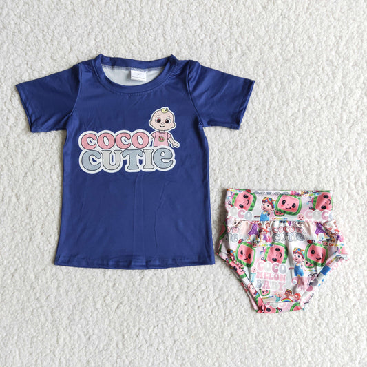 E7-13 Kids boys clothes short sleeves top with briefs set-promotion 2024.7.6 $5.5