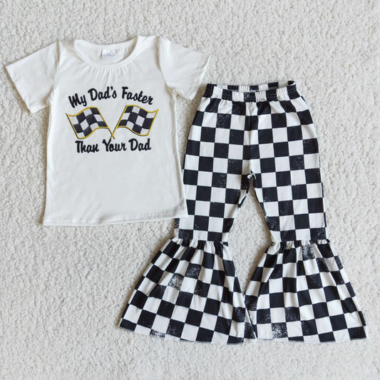 E8-29 toddler boutique clothes set short sleeve top with pants set