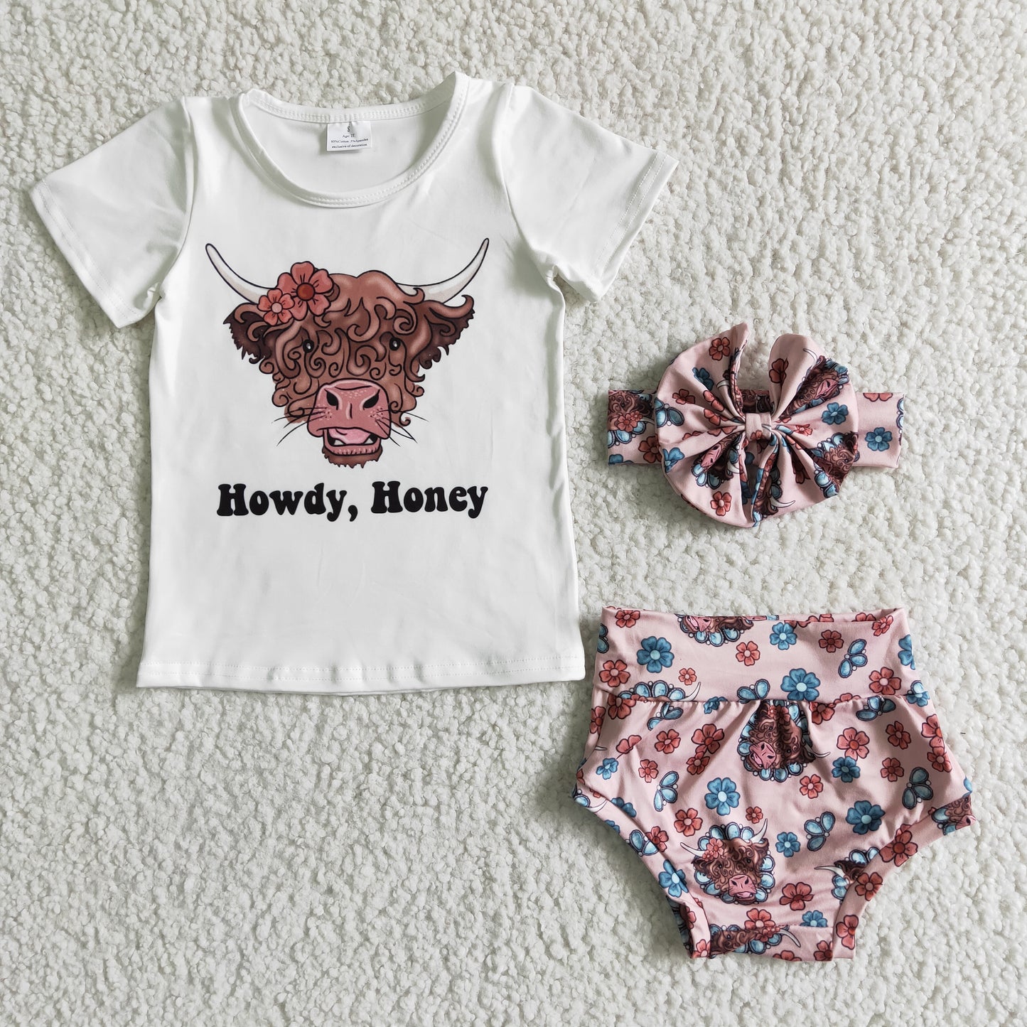 GBO0010 Kids girls clothes short sleeves top with briefs set-promotion 2024.6.15 $5.5