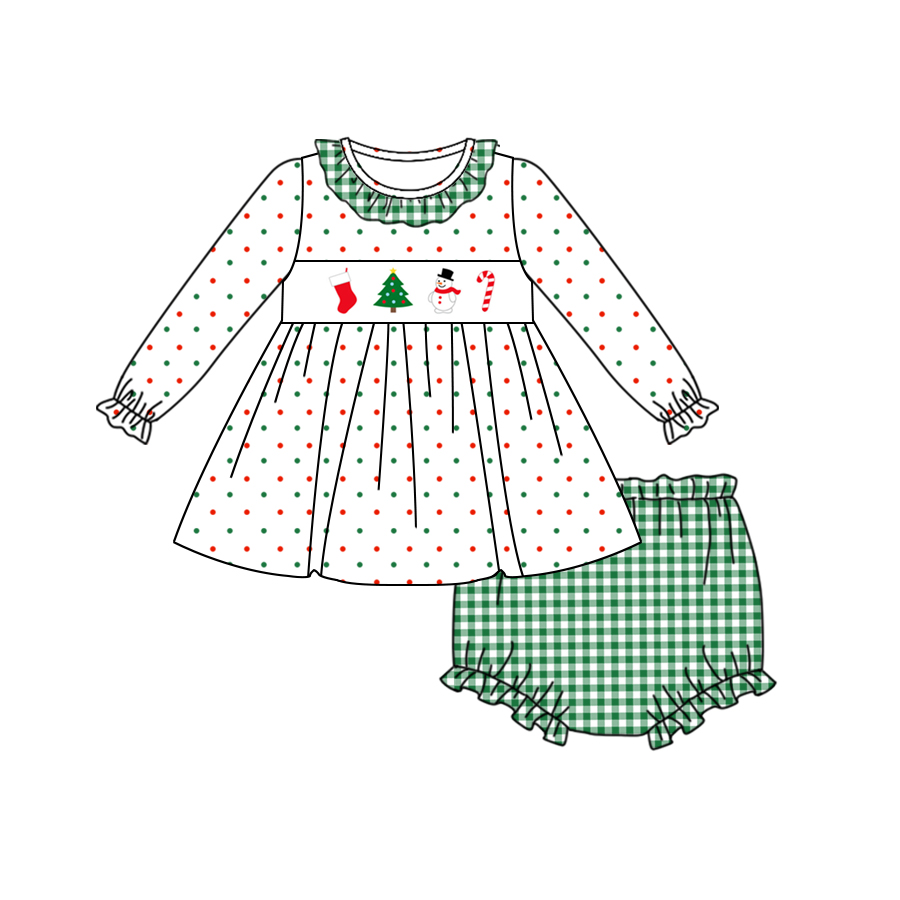 No moq GBO0411 Pre-order Size 0-3m to 3t baby girls clothes long sleeve top with briefs kids summer set