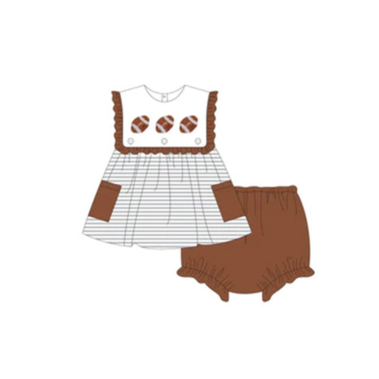 GBO0453  Baby girl clothes rugby brown sleeveless briefs suit