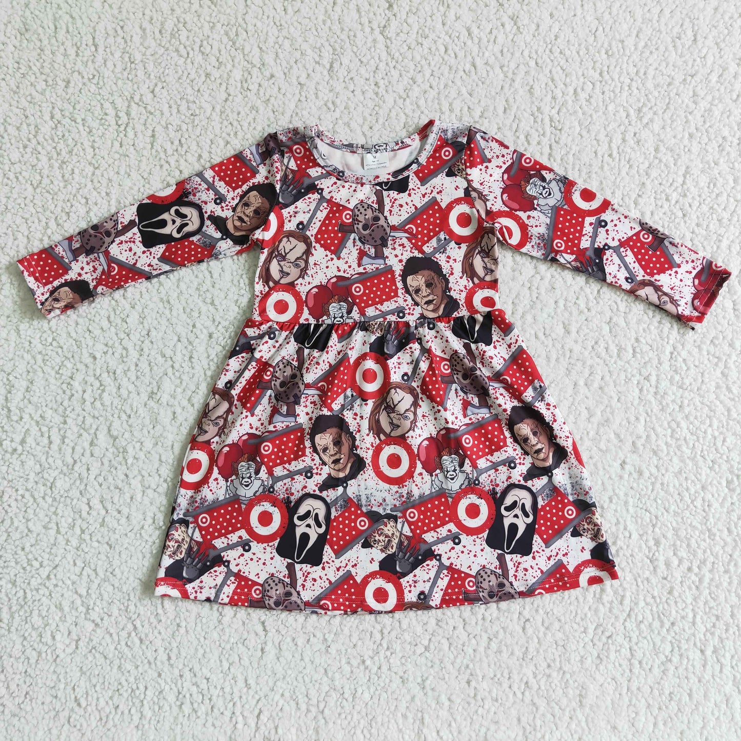 GLD0038 Kids girls clothes long sleeve top woven  dress -promotion 2024.8.10  $5.5