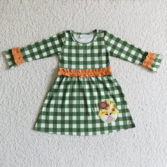 9.23 GLD0067 Baby Girls Summer Dress Baby girls Halloween scarecrow knee length dresses