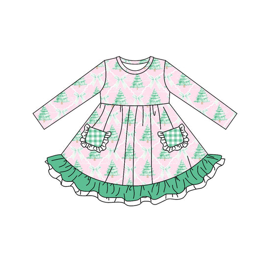 GLD0525  Pre-order baby girl clothes long sleeves summer dress