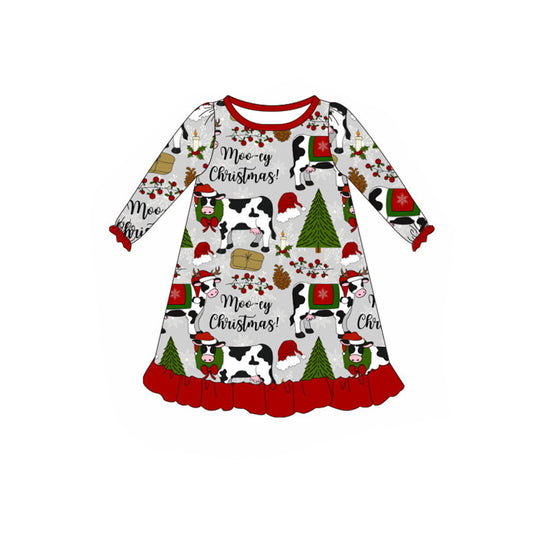 GLD0539  Pre-order baby girl clothes long sleeves summer dress