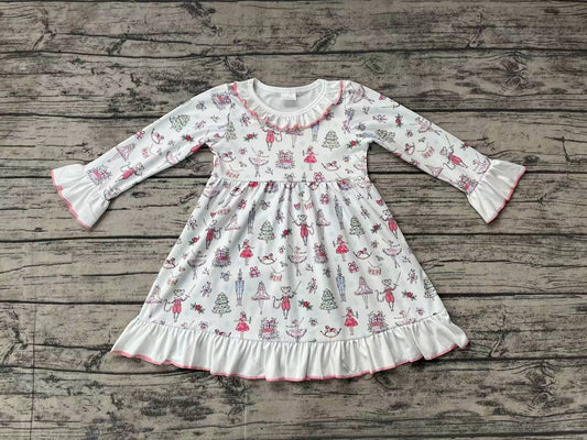 GLD0544  Pre-order baby girl clothes long sleeves summer dress