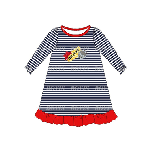 GLD0557  Pre-order baby girl clothes long sleeves summer dress