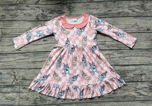GLD0577  Pre-order baby girl clothes long sleeves summer dress