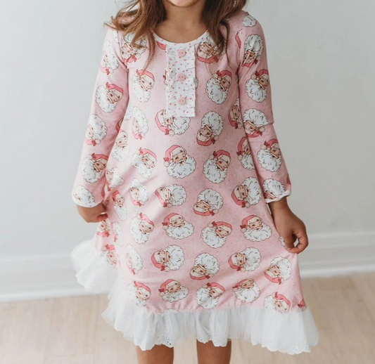 No moq GLD0589 Pre-order Size 3-6m to 14-16t baby girl clothes long sleeves summer dress