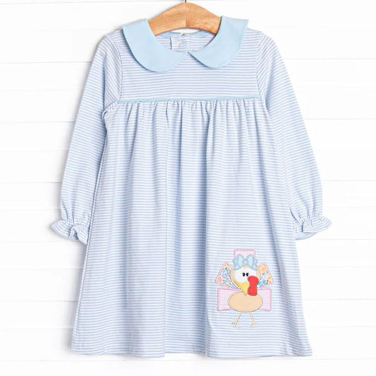 No moq  GLD0603  Pre-order Size 3-6m to 14-16t baby girl clothes long sleeves summer dress