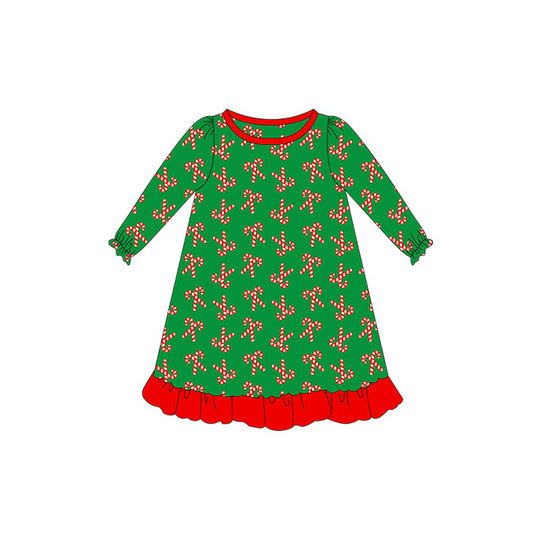 No moq  GLD0605  Pre-order Size 3-6m to 14-16t baby girl clothes long sleeves summer dress