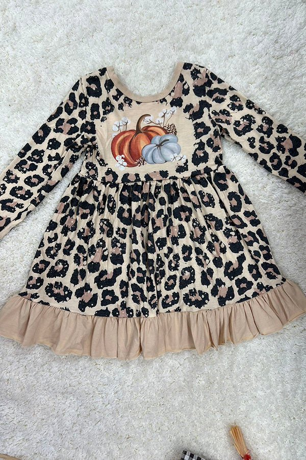 NO moq GLD0698 Pre-order Size 3-6m to 14-16t baby girl clothes long sleeves autumn dress