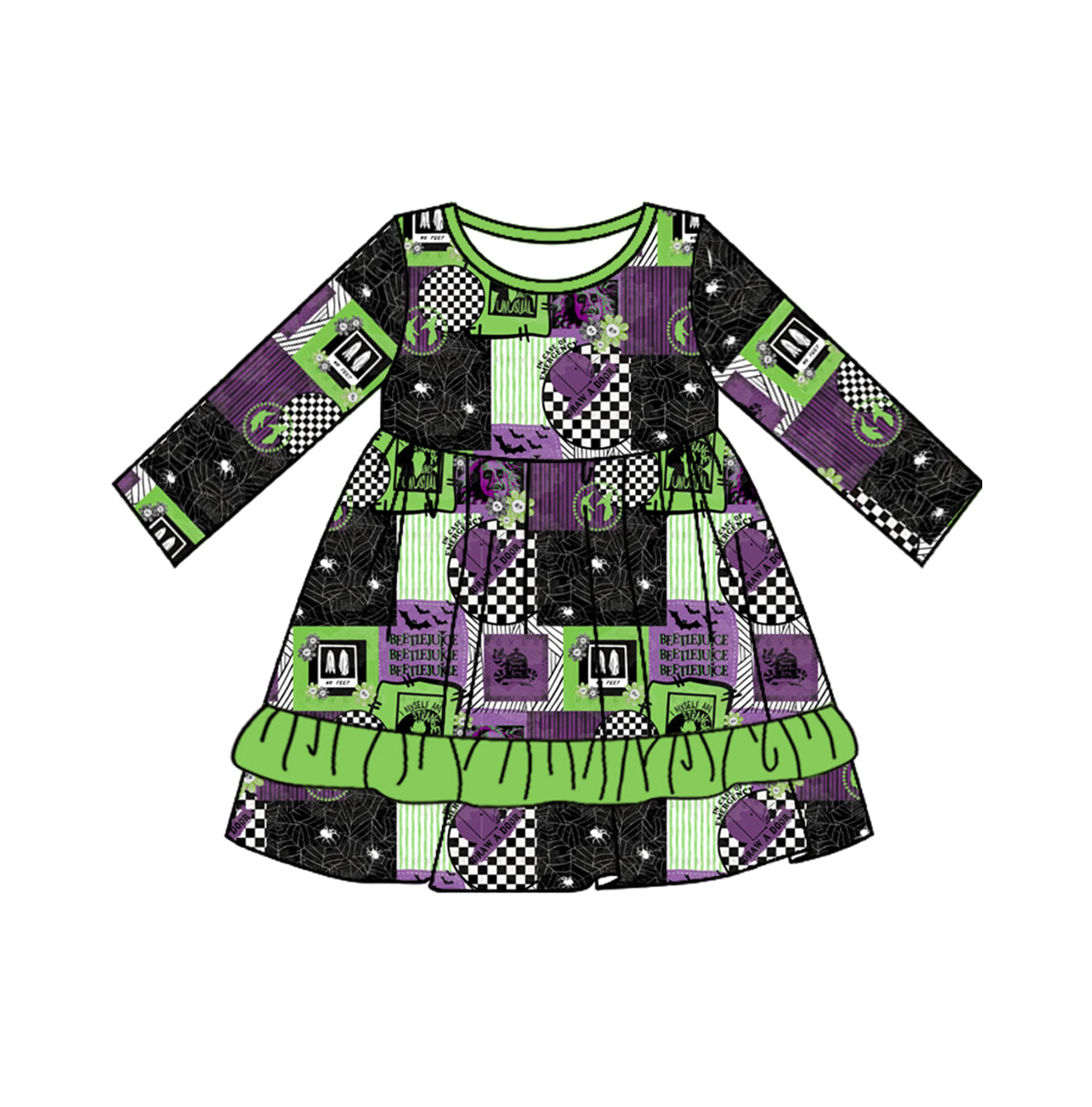 NO moq GLD0702  Pre-order Sizes 3-6m to 14-16t baby girl clothes long sleeves summer dress