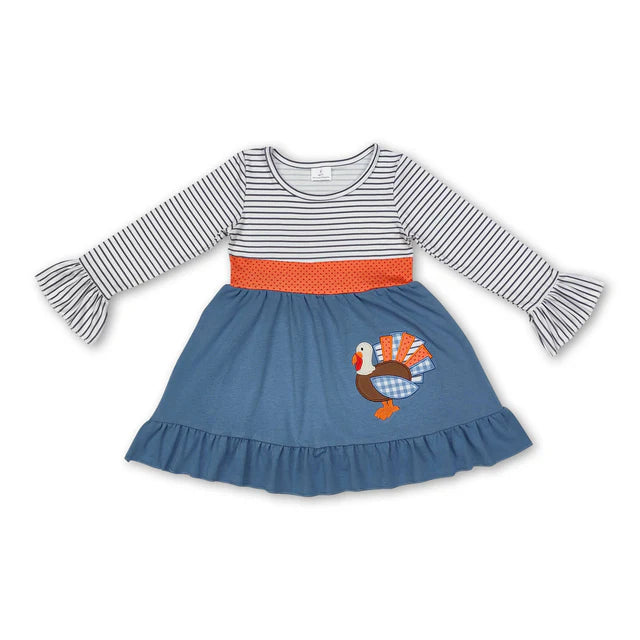 RTS Sibling Thanksgiving Turkey Girls Boys Rompers Dresses Clothes Sets