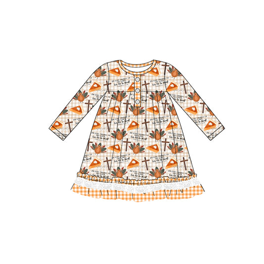 NO moq GLD0766 Pre-order Sizes 3-6m to 14-16t baby girl clothes long sleeves autumn dress