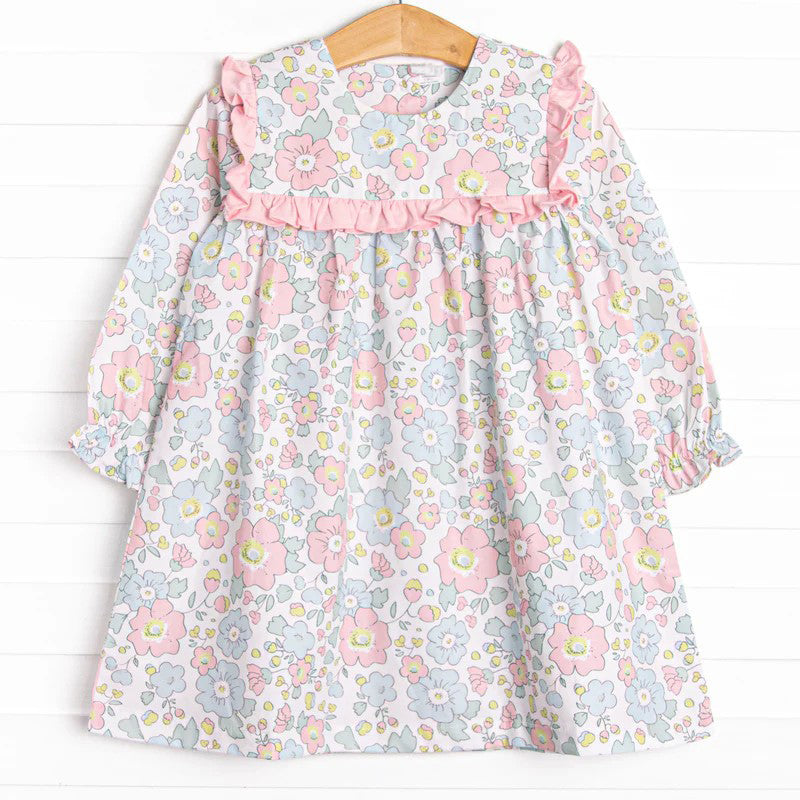 NO moq GLD0782 Pre-order Sizes 3-6m to 14-16t baby girl clothes long sleeves autumn dress