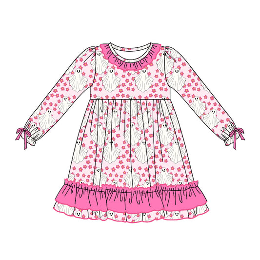 NO moq GLD0790 Pre-order Sizes 3-6m to 14-16t baby girl clothes long sleeves autumn dress