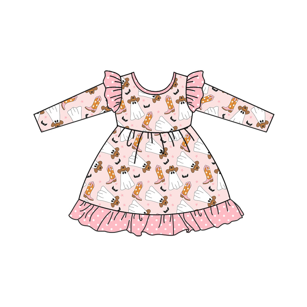 NO moq GLD0814 Pre-order Sizes 3-6m to 14-16t baby girl clothes long sleeves autumn dress