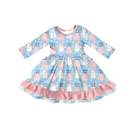 NO moq GLD0816  Pre-order Sizes 3-6m to 14-16t baby girl clothes long sleeves autumn dress