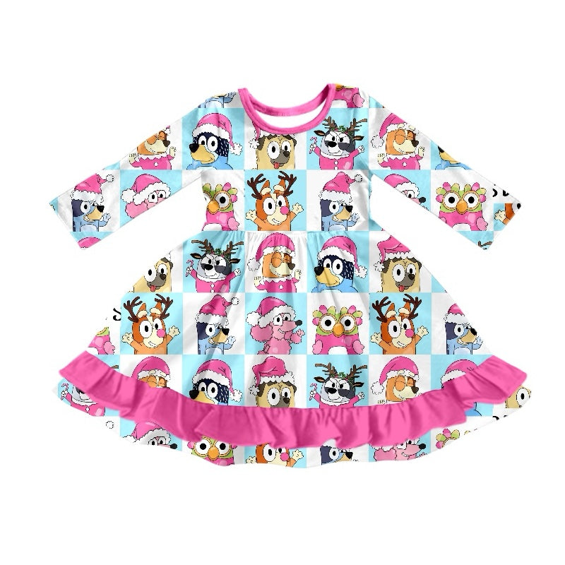 NO moq GLD0828 Pre-order Sizes 3-6m to 14-16t baby girl clothes long sleeves autumn dress