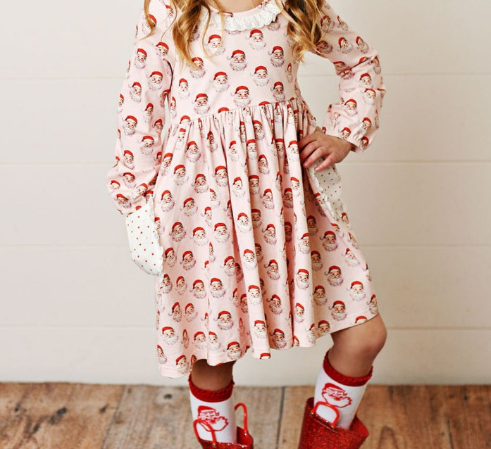 NO moq GLD0839 Pre-order Sizes 3-6m to 14-16t baby girl clothes long sleeves autumn dress