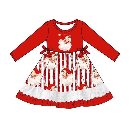 NO moq GLD0881  Pre-order Sizes 3-6m to 14-16t baby girl clothes long sleeves autumn dress