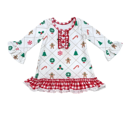 NO moq GLD0882  Pre-order Sizes 3-6m to 14-16t baby girl clothes long sleeves autumn dress