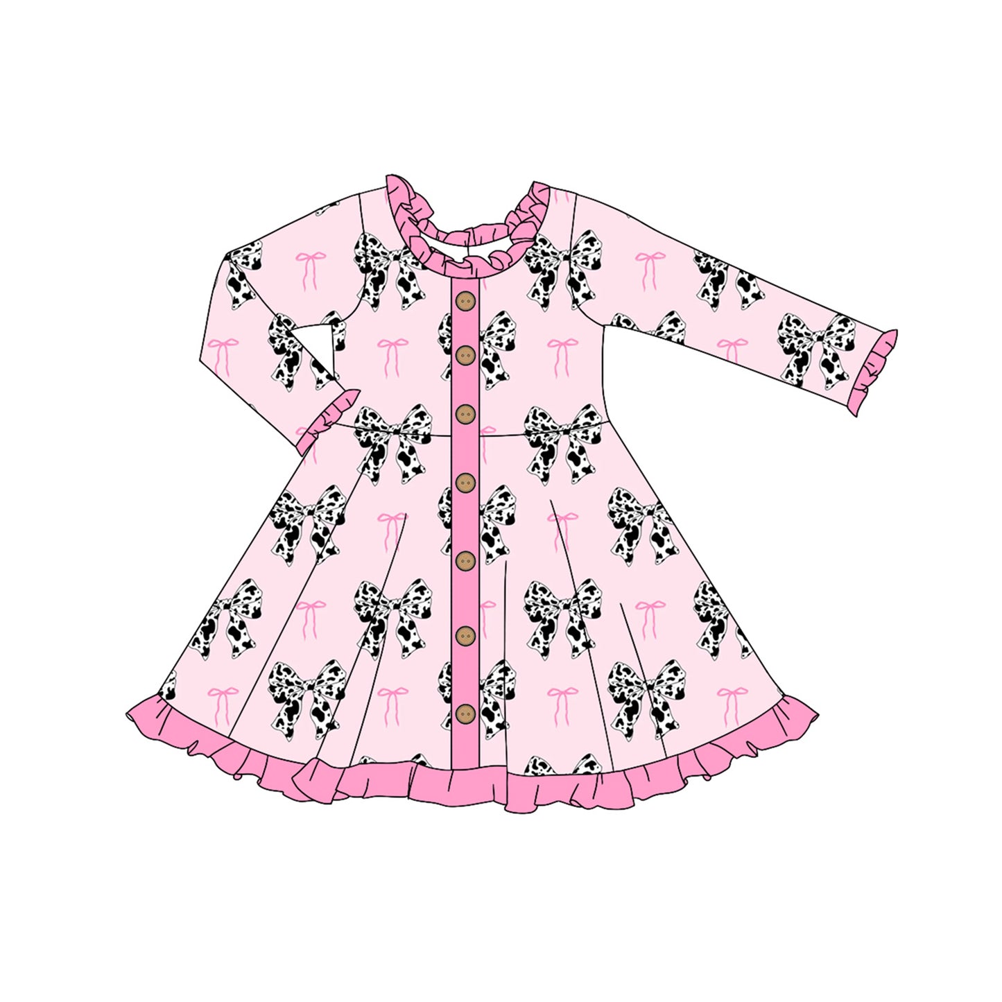 NO moq GLD0912  Pre-order Sizes 3-6m to 14-16t baby girl clothes long sleeves autumn dress