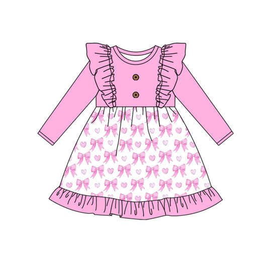 NO moq GLD0929  Pre-order Sizes 3-6m to 14-16t baby girl clothes long sleeves autumn dress