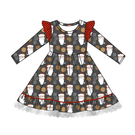 NO moq GLD0937  Pre-order Sizes 3-6m to 14-16t baby girl clothes long sleeves autumn dress