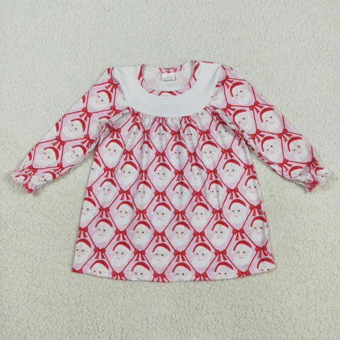 10.30 RST Sibling Baby Girls Bows Santa Trees Plaid Christmas Ruffle Knee Length Dresses