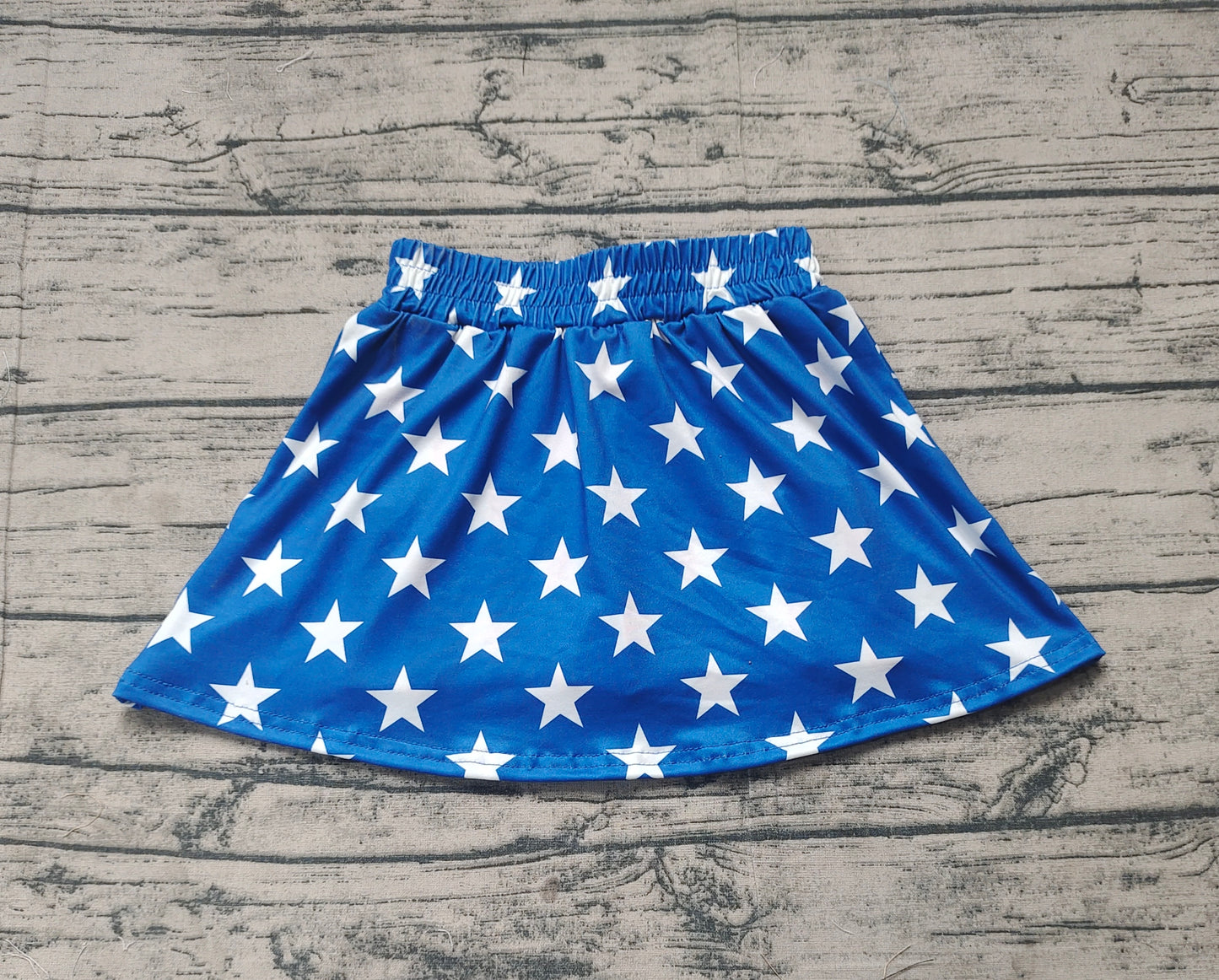 GLK0051Festive Blue Stars and Red Stripe Skirt for Girls' 4th of July Celebrations