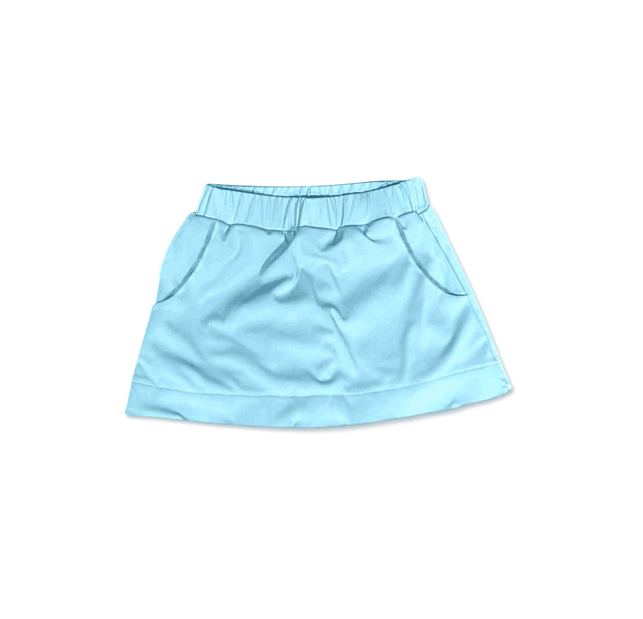 Kids Girls Lavender Cotton Summer Skirt with Pocket for Girls Soft Breathable Garmet for Spring Autumn