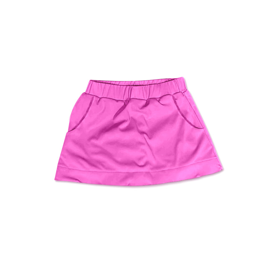 Kids Girls Lavender Cotton Summer Skirt with Pocket for Girls Soft Breathable Garmet for Spring Autumn